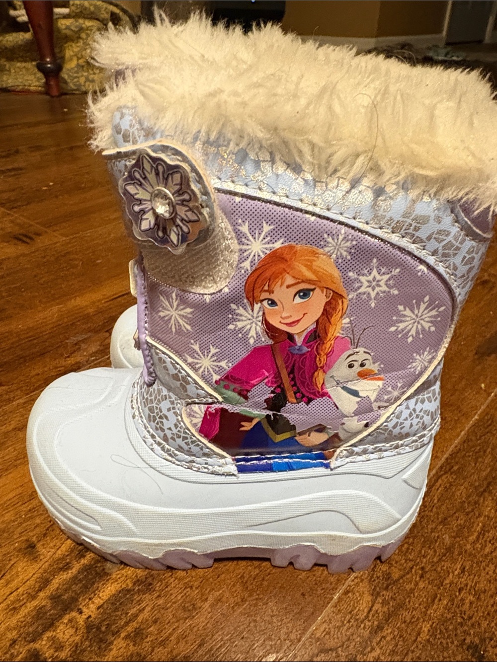 Disney Frozen Light Up Snow Boots Anna/Elsa Toddler 7
